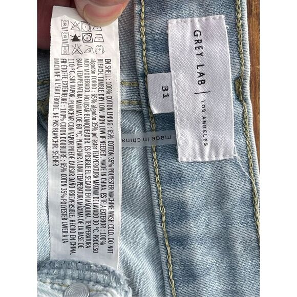 T1 Gray Lab Women's High Rise Zip-Fly Bootcut Denim Jeans‎ Light Wash Size 31 - Picture 5 of 6